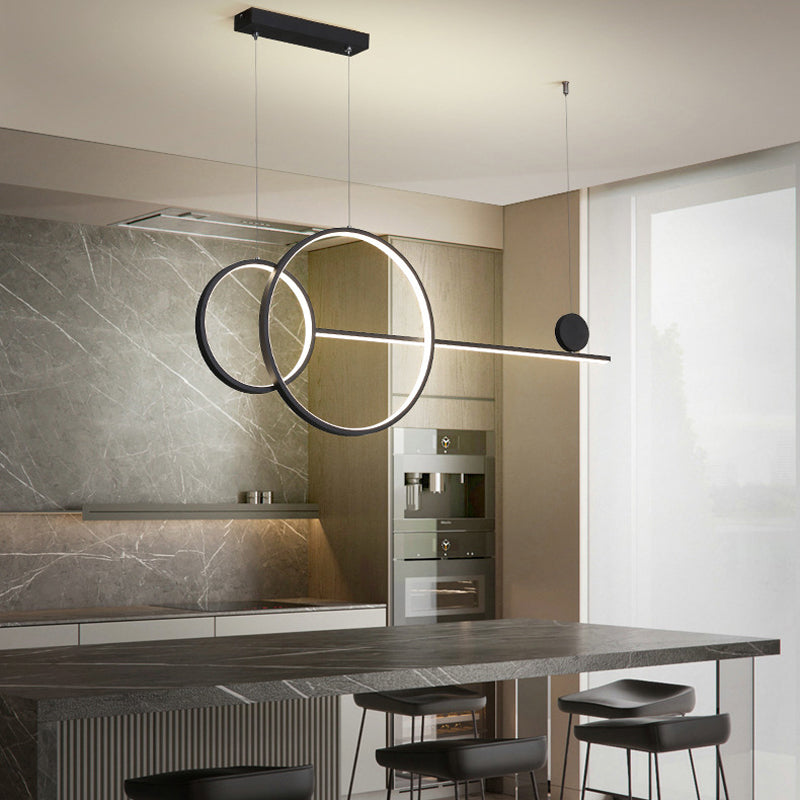 3-Lights Modern Style Island Pendants Metal Pendant Lights for Dining Room