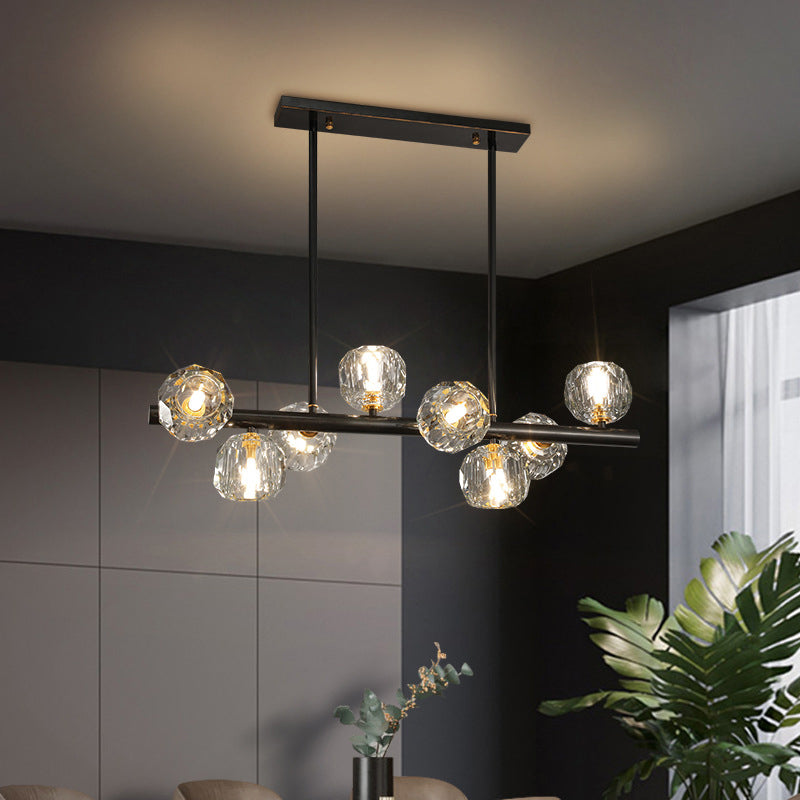 Modernist Ball Shape Island Pendants Crystal Pendant Lights for Dining Room