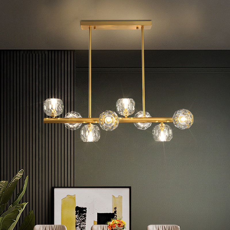 Modernist Ball Shape Island Pendants Crystal Pendant Lights for Dining Room