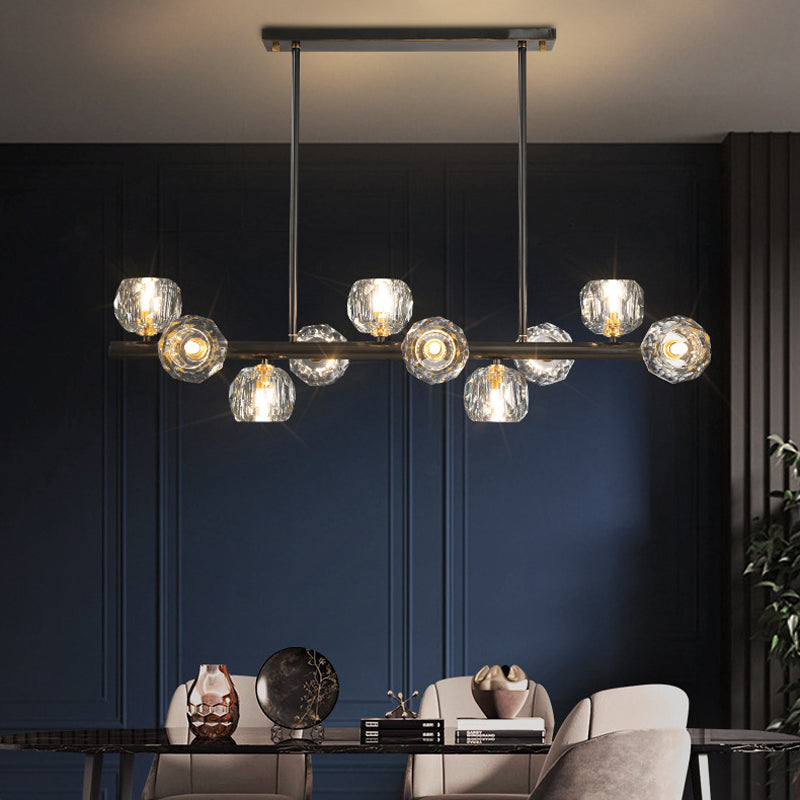 Modernist Ball Shape Island Pendants Crystal Pendant Lights for Dining Room