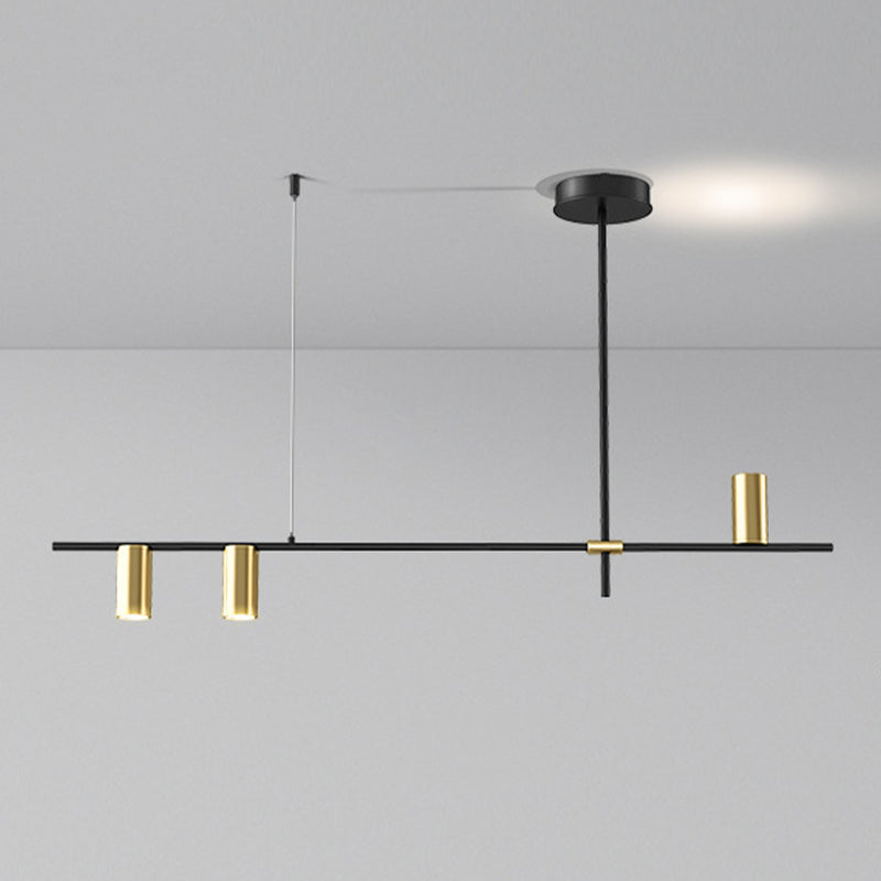 Modernist Cylinder Island Pendants Metal Pendant Lights for Dining Room