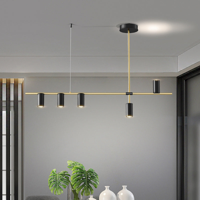 Modernist Cylinder Island Pendants Metal Pendant Lights for Dining Room