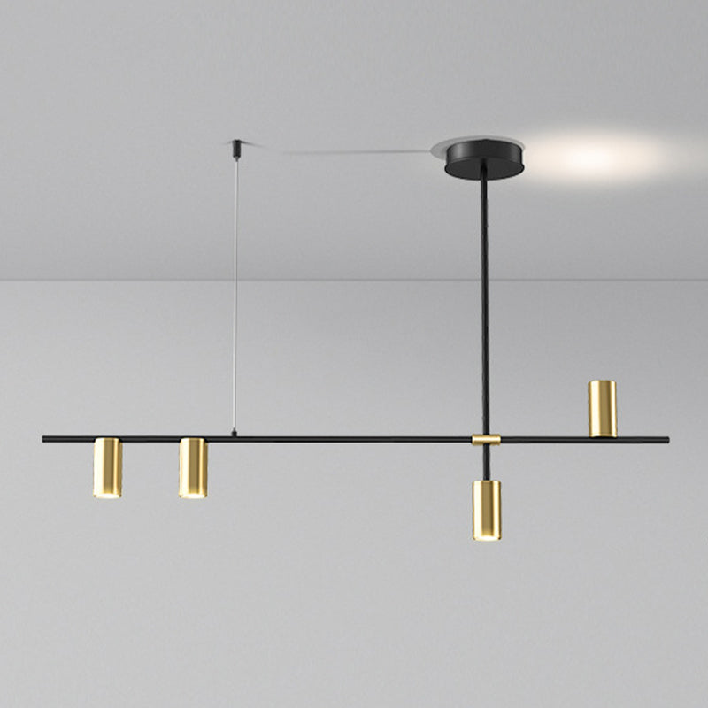 Modernist Cylinder Island Pendants Metal Pendant Lights for Dining Room