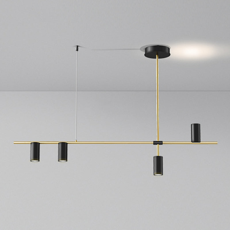 Modernist Cylinder Island Pendants Metal Pendant Lights for Dining Room