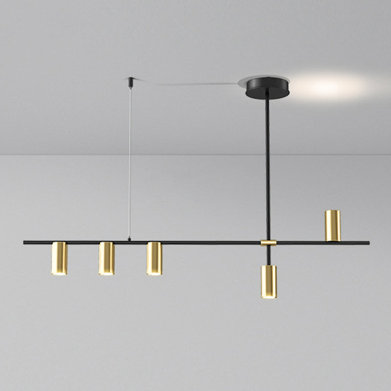 Modernist Cylinder Island Pendants Metal Pendant Lights for Dining Room