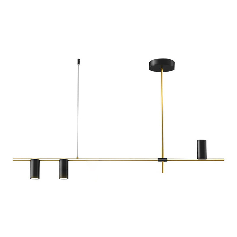 Modernist Cylinder Island Pendants Metal Pendant Lights for Dining Room