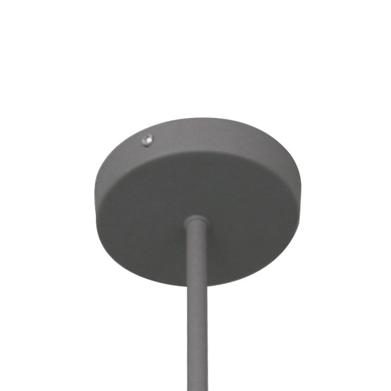 Metal Bowl Shape Chandelier Light Modern Style 4 Lights Chandelier Light Fixture in Gray