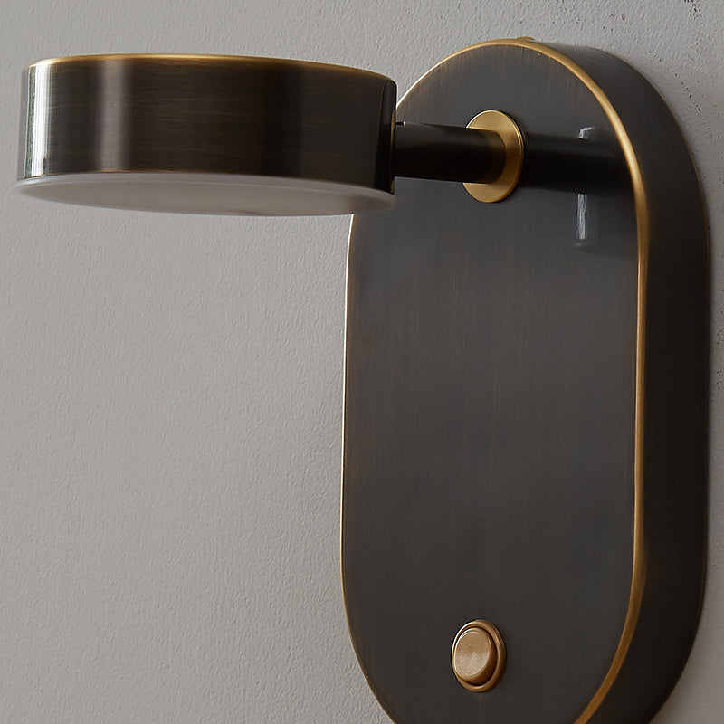 1-Light Adjustable Wall Light Modern Metal Wall Lights in Black