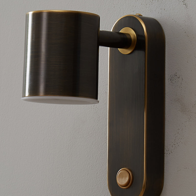 1-Light Adjustable Wall Light Modern Metal Wall Lights in Black