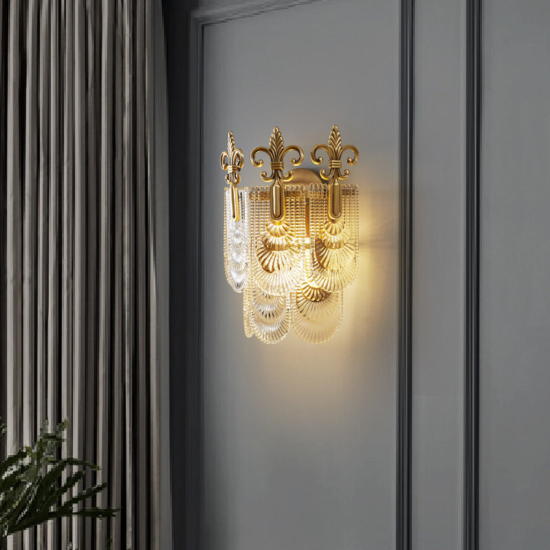 Multiple-Light Geometric Wall Sconce Light Modern Crystal Wall Sconce Lighting