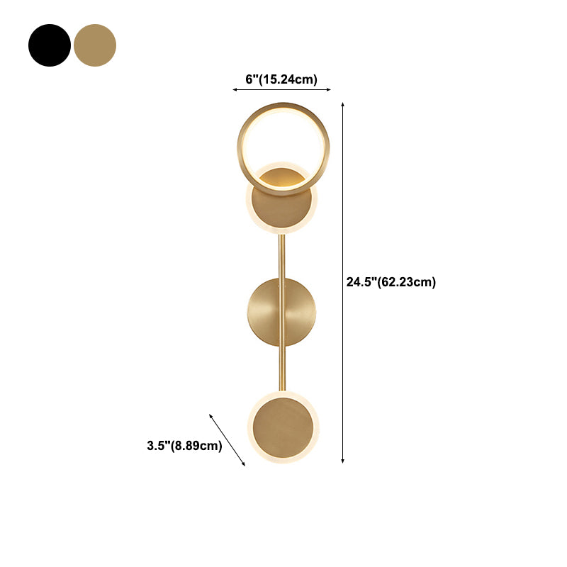 Multiple-Light Geometric Wall Sconce Lighting Modern Metal Wall Sconces