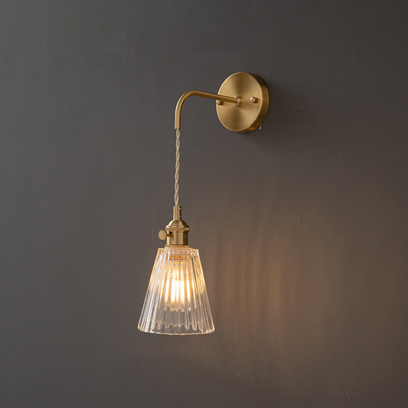 1-Light Wall Sconces Modern Glass Sconce Light Fixture for Bedroom