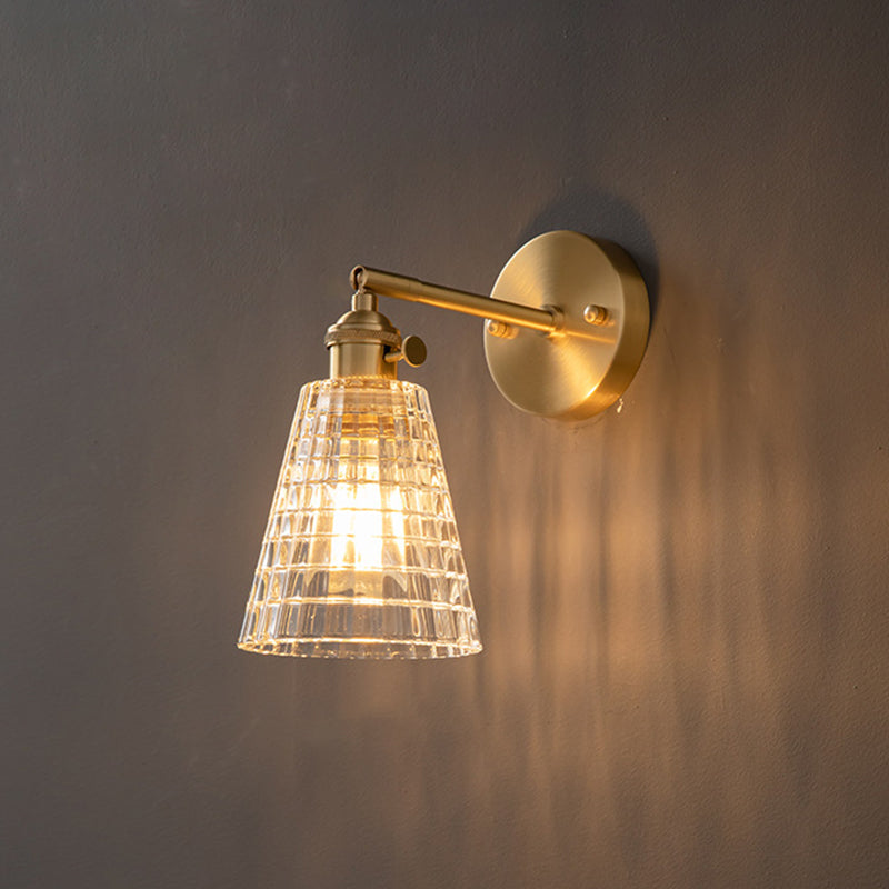 1-Light Wall Sconces Modern Glass Sconce Light Fixture for Bedroom