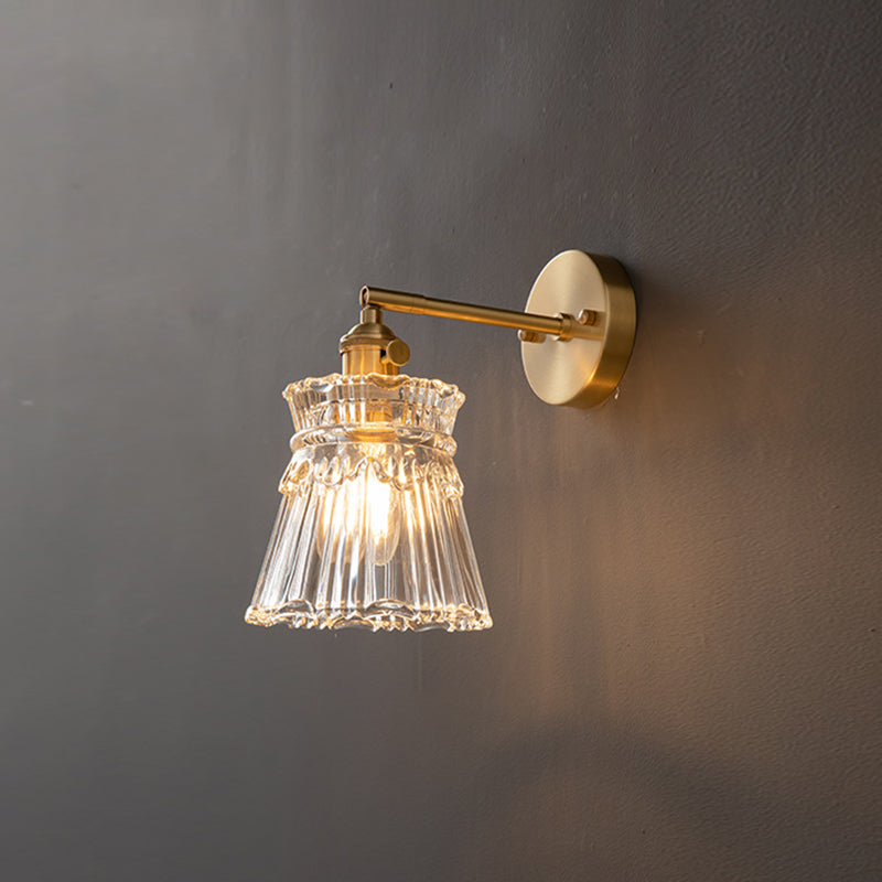 1-Light Wall Sconces Modern Glass Sconce Light Fixture for Bedroom