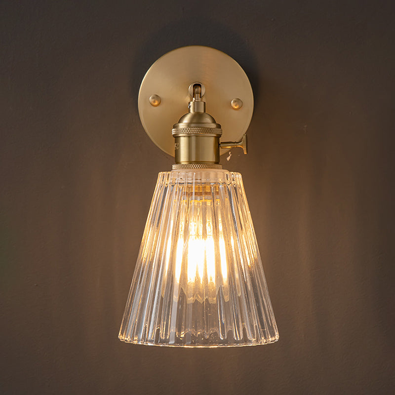 1-Light Wall Sconces Modern Glass Sconce Light Fixture for Bedroom