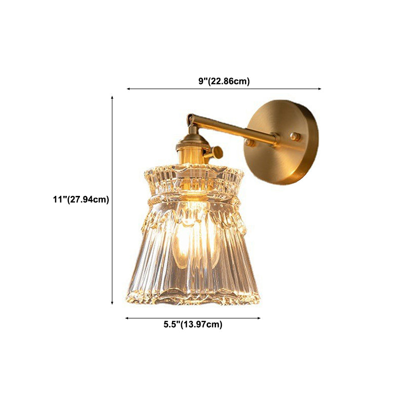 1-Light Wall Sconces Modern Glass Sconce Light Fixture for Bedroom
