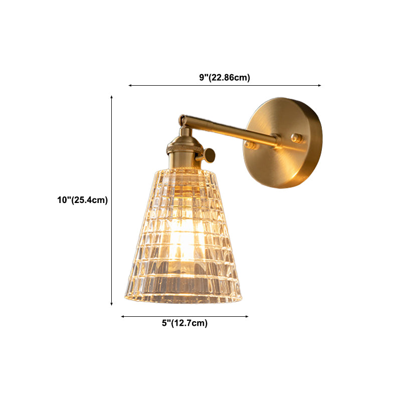 1-Light Wall Sconces Modern Glass Sconce Light Fixture for Bedroom