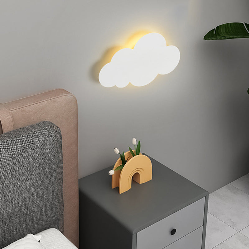 1-Light Cloud Sconce Light Kids Metal Sconce Light Fixture for Bedroom