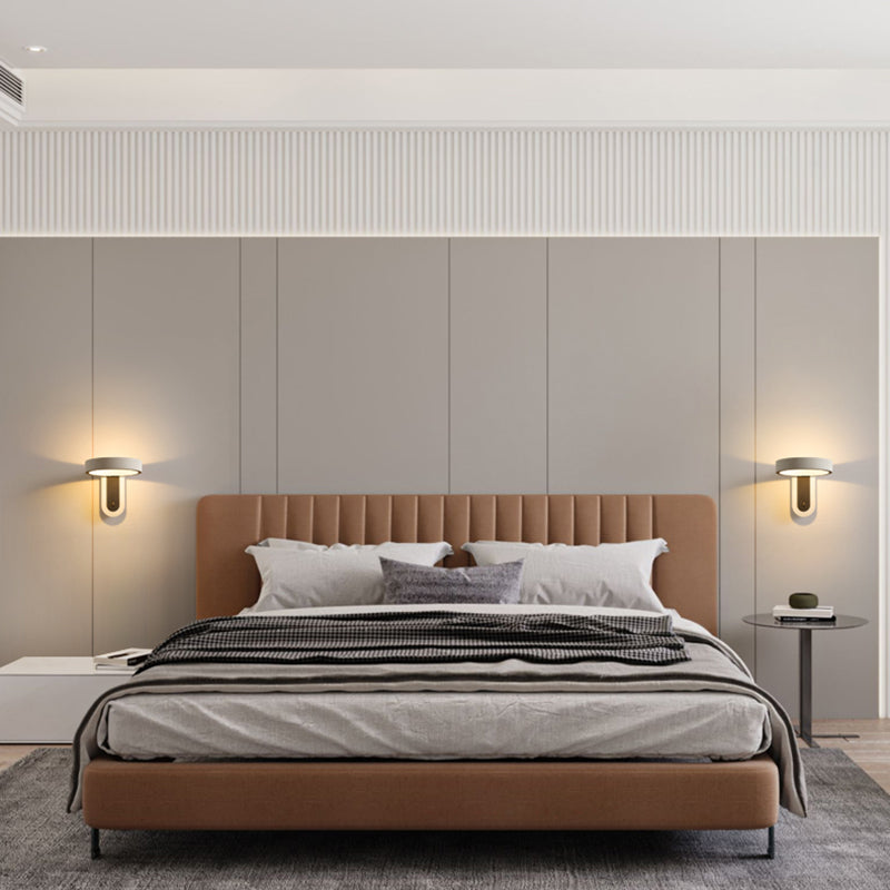 Nordic Style Aluminum Wall Light Circle Shape Rotatable Wall Lamp for Bedroom