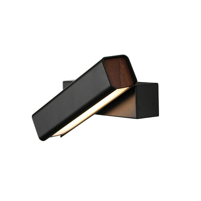 Nordic Style Iron Wall Light Rectangle Shape Rotatable Wall Lamp for Bedroom