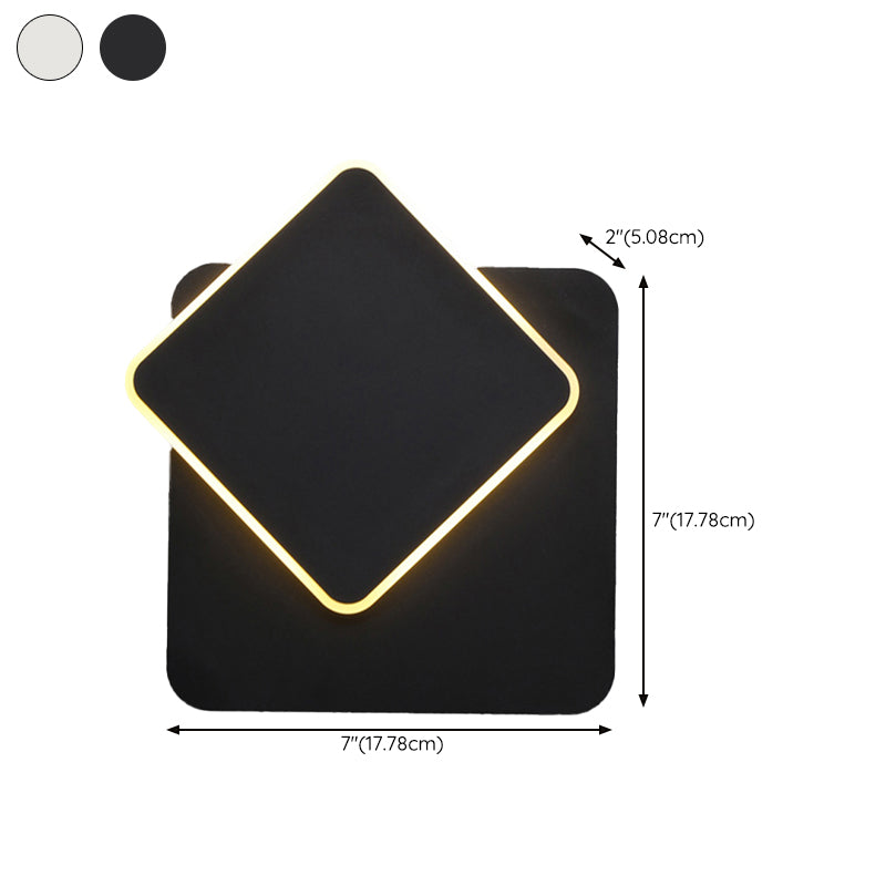 Nordic Style Iron Wall Light Geometry Shape Rotatable Wall Lamp for Bedroom