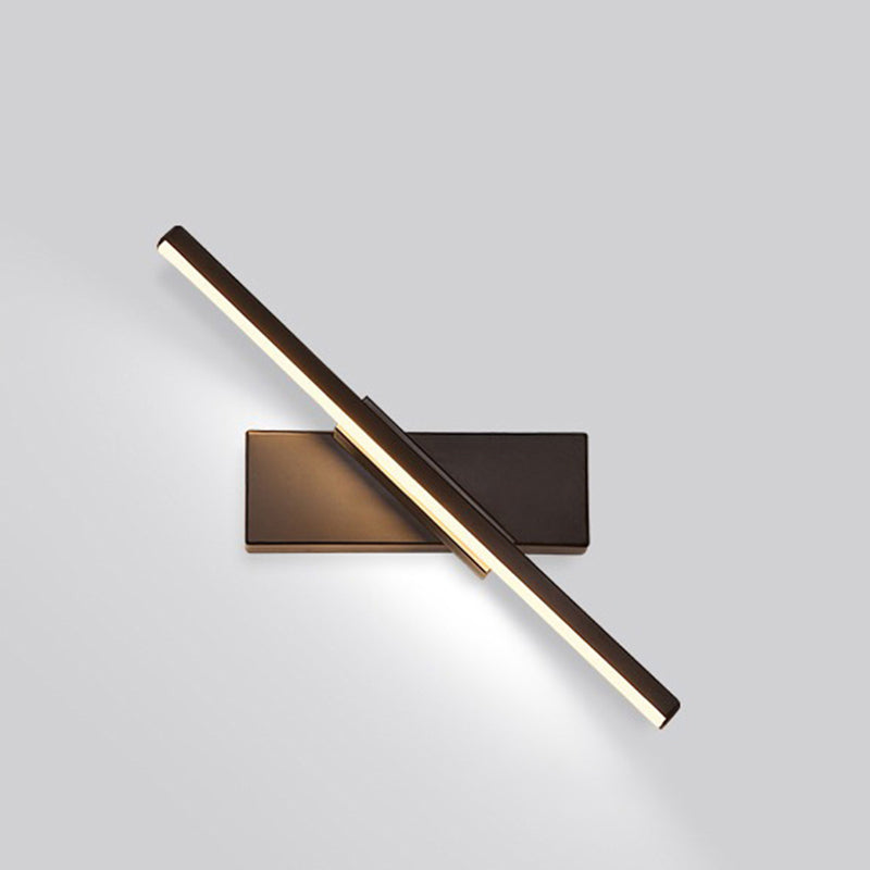 Nordic Style Metal Wall Light Strip Shape Rotatable Wall Lamp for Bedroom