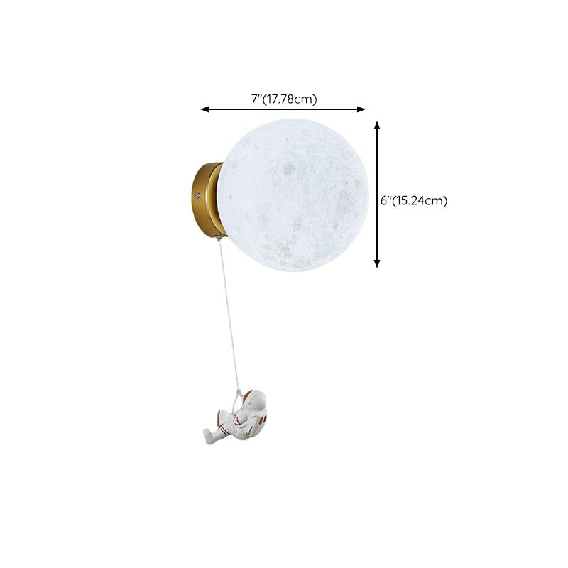 Nordic Style Iron Wall Light Ball Shape Wall Lamp for Children's Room (Included Doll)