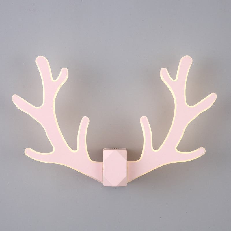 2-Light Antler Sconce Modern Metal Sconce Light Fixture for Bedroom