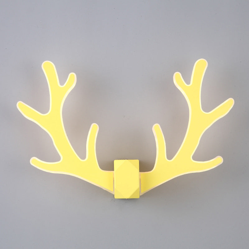 2-Light Antler Sconce Modern Metal Sconce Light Fixture for Bedroom