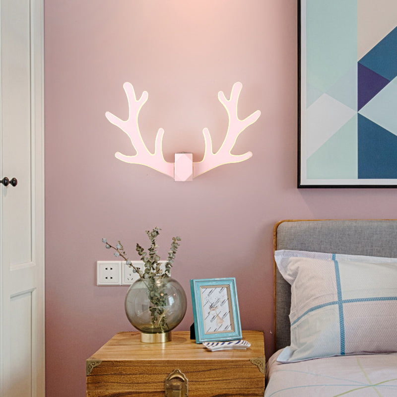 2-Light Antler Sconce Modern Metal Sconce Light Fixture for Bedroom