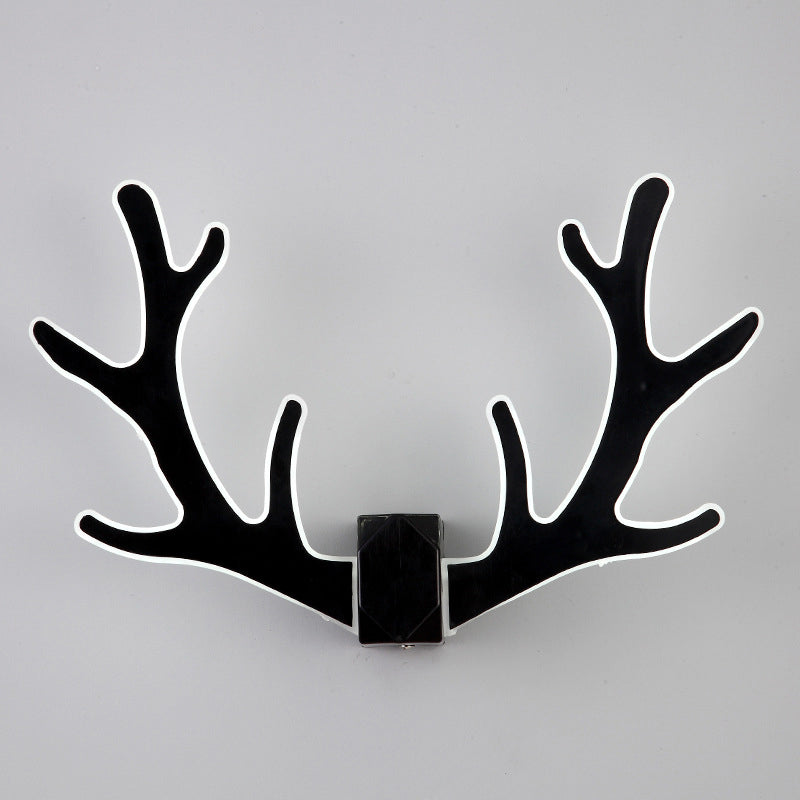 2-Light Antler Sconce Modern Metal Sconce Light Fixture for Bedroom