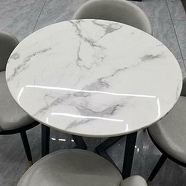Modern 1/2/5 Pieces Dining Set Round Stone Dining Table for Balcony
