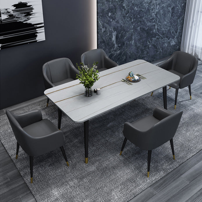 Modern 1/5/6/7 Pieces Dining Set Rectangle Stone Dining Table for Dining Room Kitchen