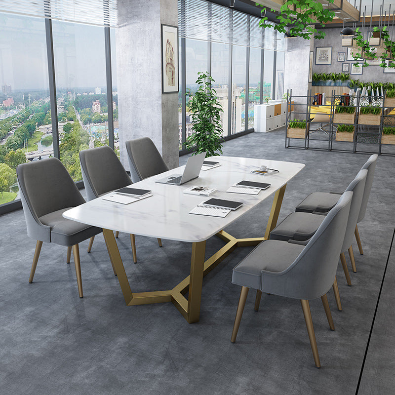 Modern 1/7 Pieces Dining Set Rectangle Stone Dining Table for Cafe Dining Room