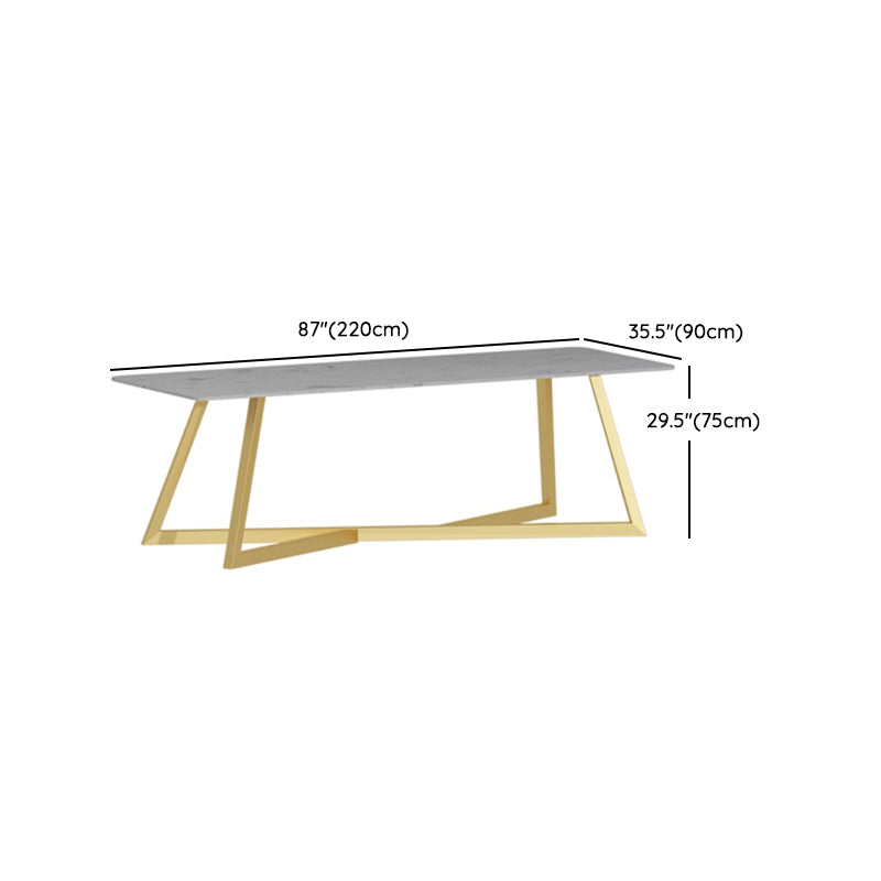 Modern 1/7 Pieces Dining Set Rectangle Stone Dining Table for Living Room