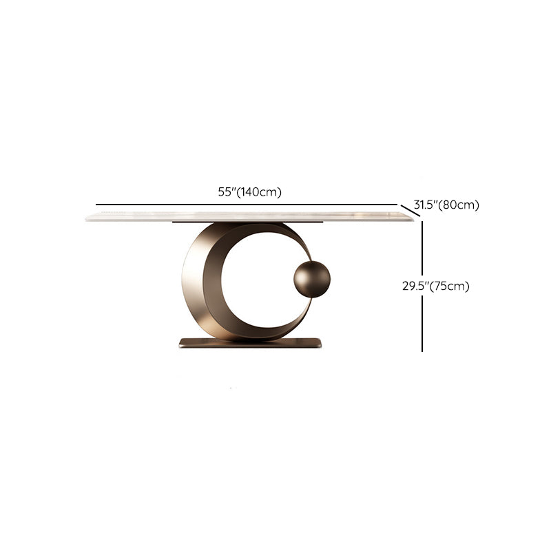 Glam Rectangle Table Set 1/2/5/7 Pieces Dining Set for Home Use