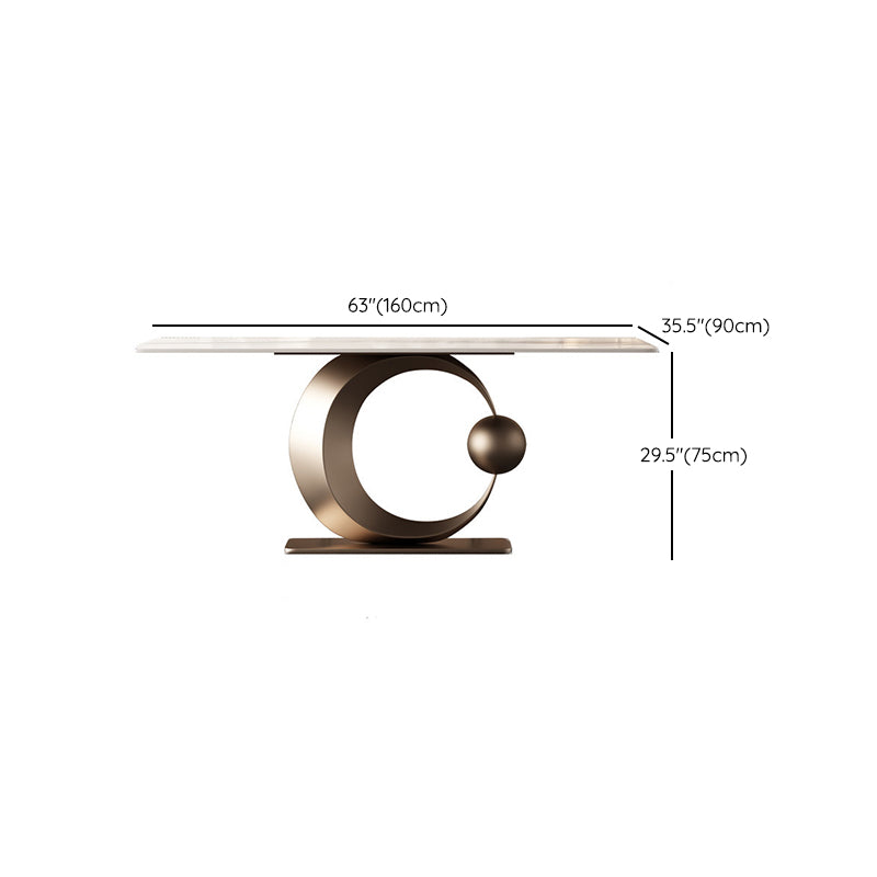 Glam Rectangle Table Set 1/2/5/7 Pieces Dining Set for Home Use