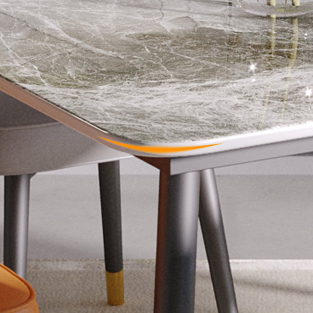 Modern 1/5 Pieces Dining Set Round Stone Dining Table for Living Room