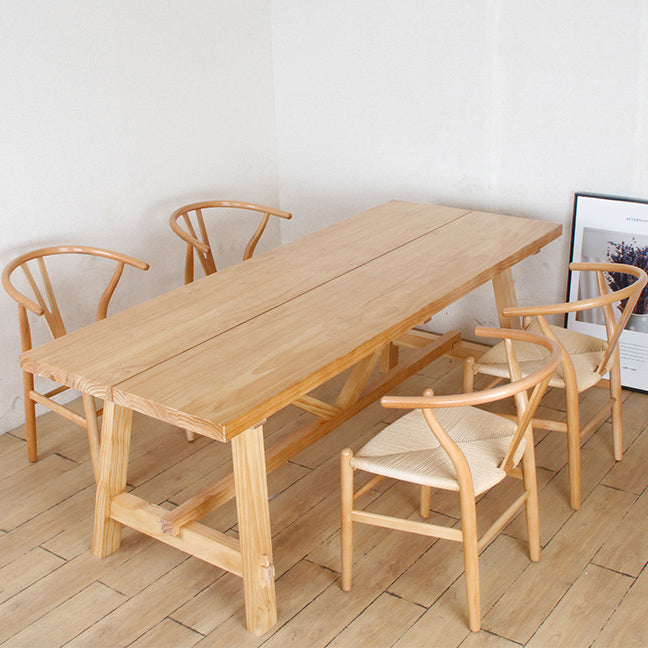 Modern 1/5 Pieces Dining Set Rectangle Pine Wood Dining Table for Dining Room Kitchen