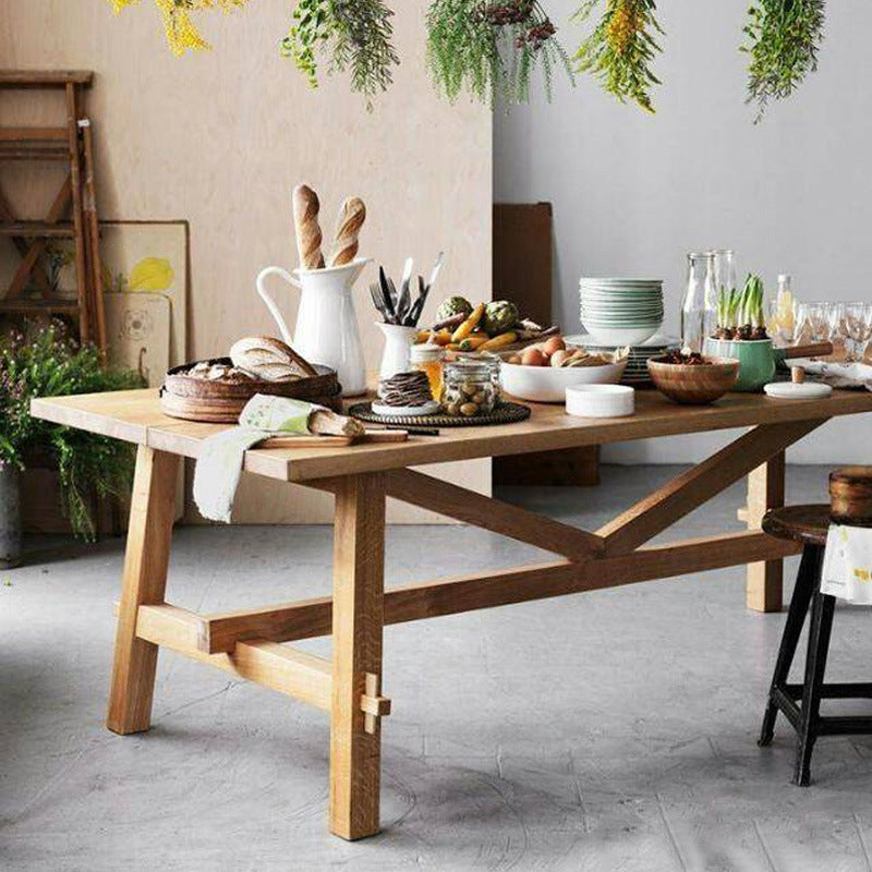 Modern 1/5 Pieces Dining Set Rectangle Pine Wood Dining Table for Dining Room Kitchen