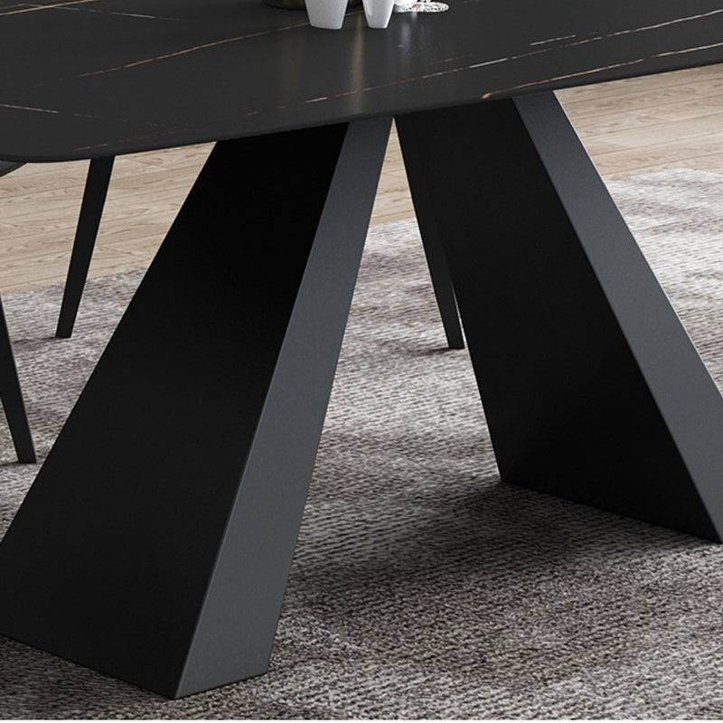 Contemporary Rectangle Table Set 1/5/6/7 Pieces Dining Set for Restaurant