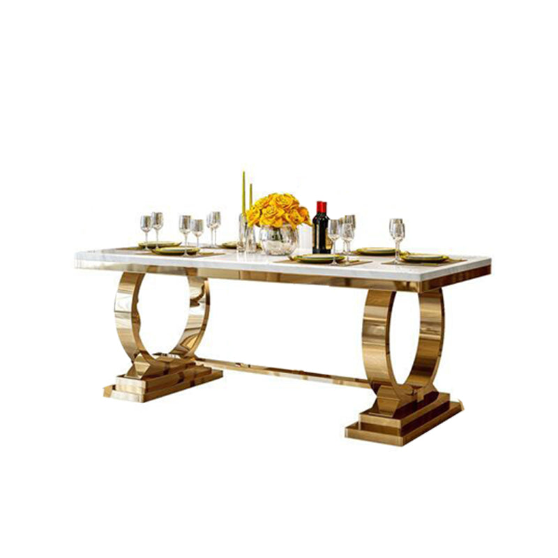 Modern Style Marble Dining Table Set White 1/4/5/6/7 Pieces Dining Set for Home Use