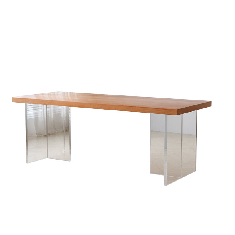 Modern 1/2/5 Pieces Dining Set Rectangle Pine Wood Dining Table for Dining Room Cafe