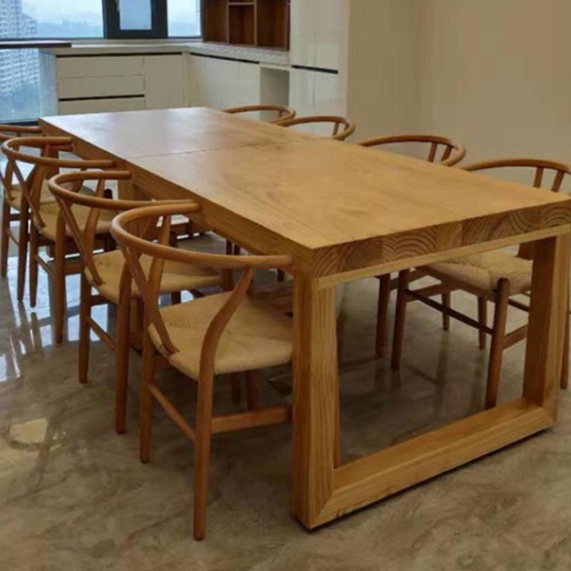 Modern 1/9 Pieces Dining Set Rectangle Pine Wood Dining Table for Dining Room