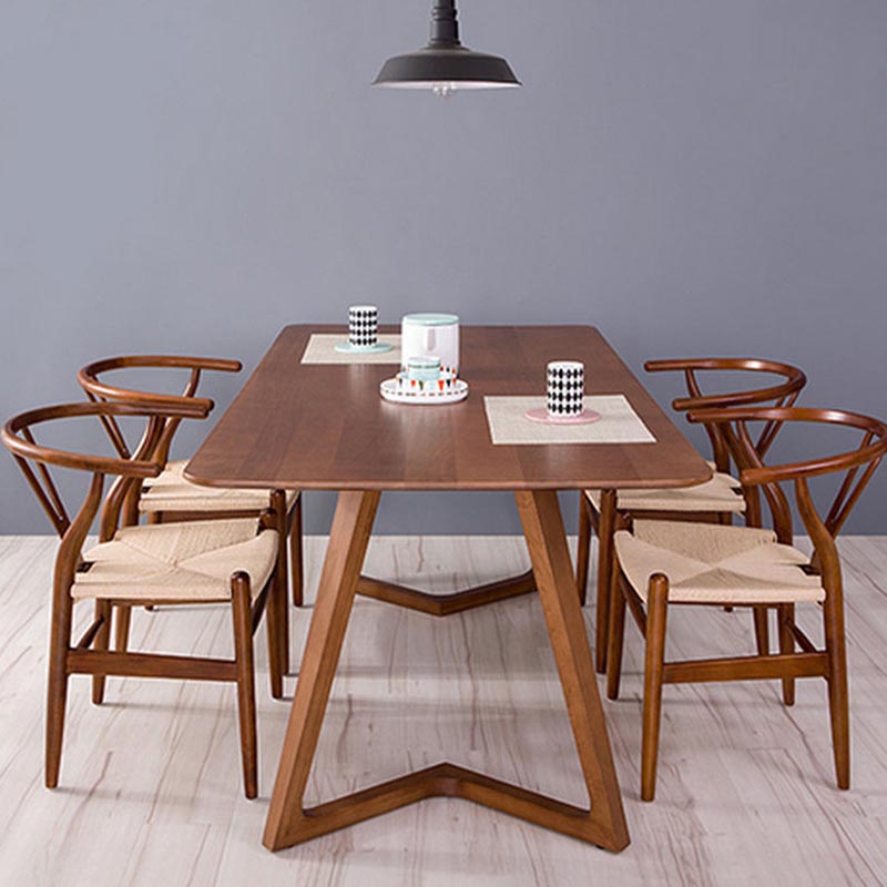 Modern 1/5 Pieces Dining Set Rectangle Wood Dining Table for Living Room Kitchen