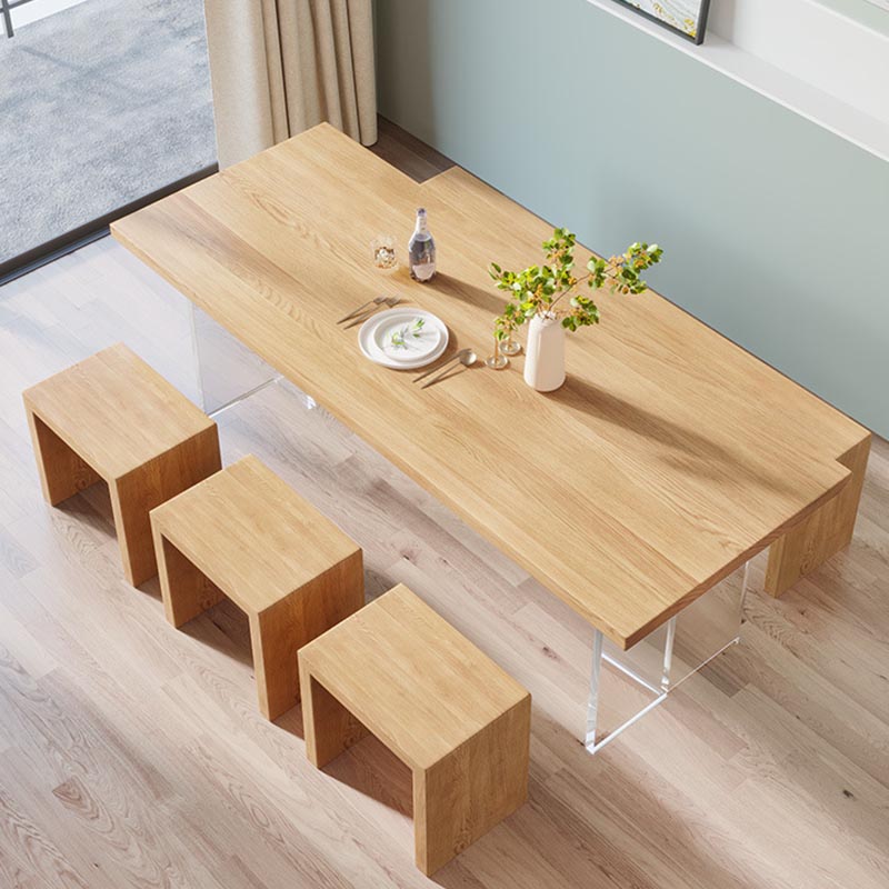Modern 1/3/5 Pieces Dining Set Rectangle Wood Dining Table for Dining Room Kitchen
