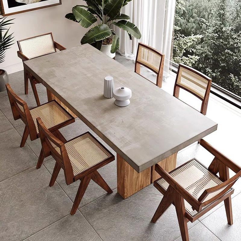 Industrial 1/5/7 Pieces Dining Set Rectangle Wood Dining Table for Dining Room