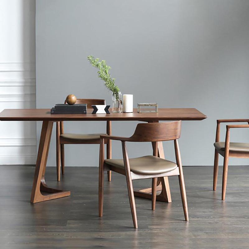 Industrial  1/5 Pieces Dining Set Rectangle Pine Wood Dining Table for Dining Room