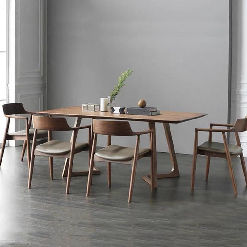 Industrial  1/5 Pieces Dining Set Rectangle Pine Wood Dining Table for Dining Room