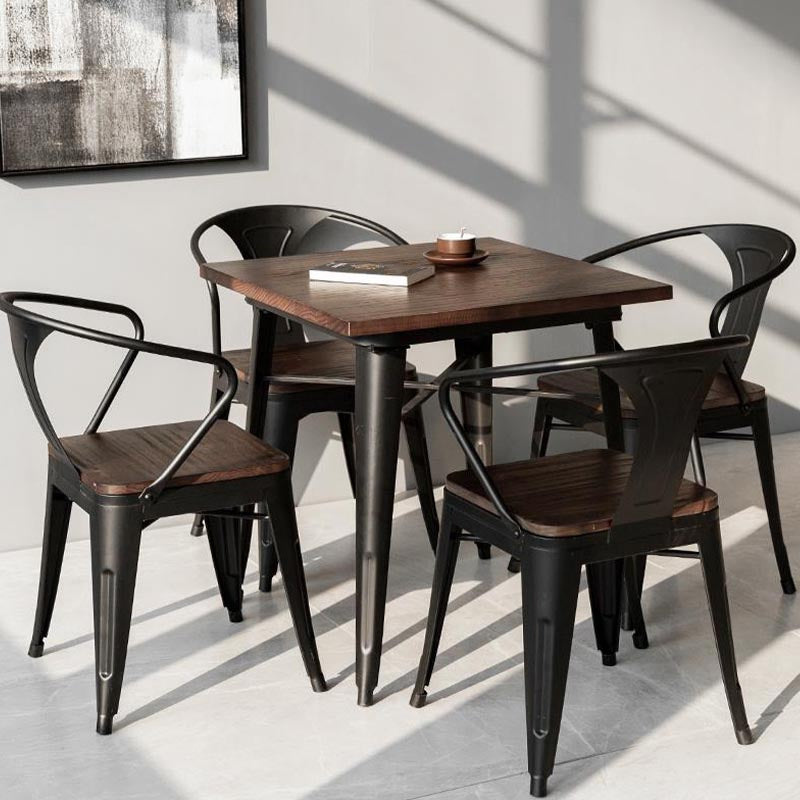 Industrial 1/4/5 Pieces Dining Set Wood Dining Table for Indoor